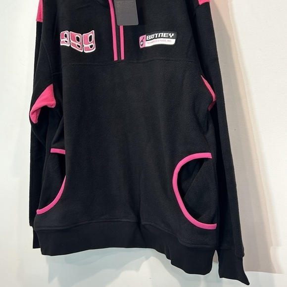 The hundreds, Britney Spears oversized XL women’s quarter zip fleece jacket new - Picture 5 of 8
